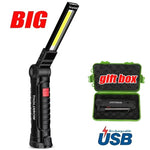 COB LED Arbeitsleuchte dimmbar USB Magnet Haken Powerbank 18650 - flohmarkt-deutschland.shop