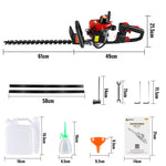 CONENTOOL Benzin Heckenschere 22,5cc 650W 2 Takt Mit 60cm SK5 Messer 8500 Umin - Für Hecken, Büsche Und Garten - flohmarkt-deutschland.shop
