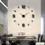 Creative Frameless DIY Wanduhr - Rahmenloses Design Für Wohnzimmer Und Büro Mit Flüsterleisem Uhrwerk - flohmarkt-deutschland.shop
