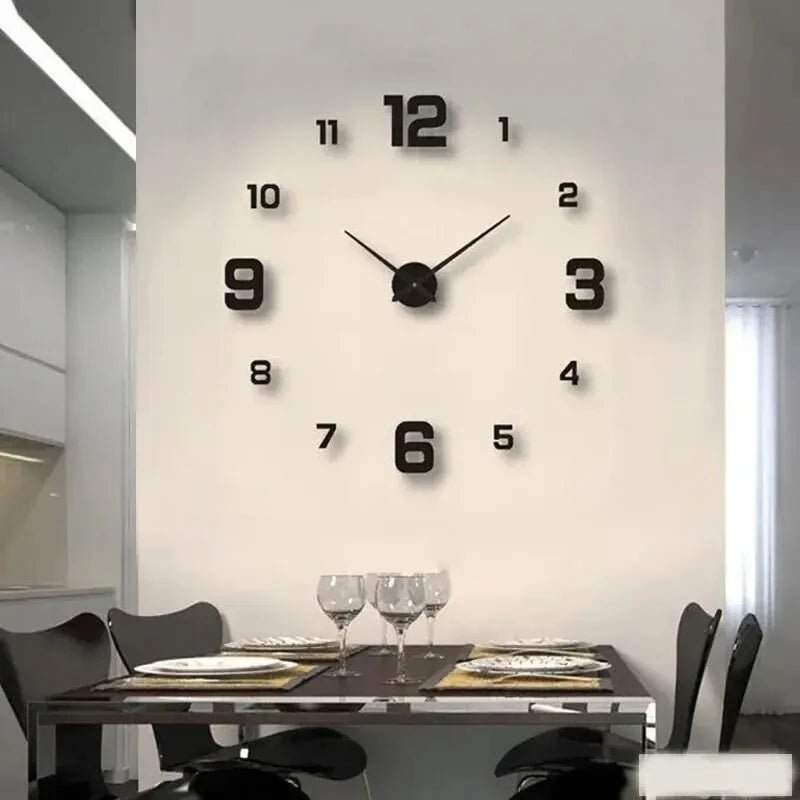 Creative Frameless DIY Wanduhr - Rahmenloses Design Für Wohnzimmer Und Büro Mit Flüsterleisem Uhrwerk - flohmarkt-deutschland.shop