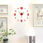 Creative Frameless DIY Wanduhr - Rahmenloses Design Für Wohnzimmer Und Büro Mit Flüsterleisem Uhrwerk - flohmarkt-deutschland.shop
