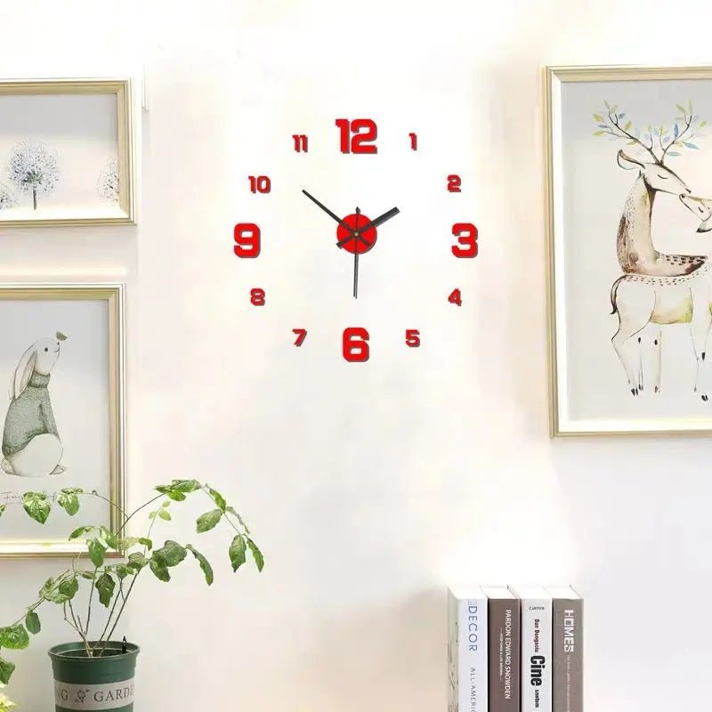 Creative Frameless DIY Wanduhr - Rahmenloses Design Für Wohnzimmer Und Büro Mit Flüsterleisem Uhrwerk - flohmarkt-deutschland.shop