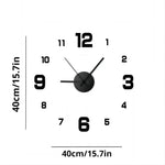 Creative Frameless DIY Wanduhr - Rahmenloses Design Für Wohnzimmer Und Büro Mit Flüsterleisem Uhrwerk - flohmarkt-deutschland.shop