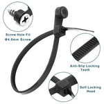 Creative Nylon Cable Ties with Screw Hole Mount Self Locking Loop Wrap Bundle Ties Strap DIY Office Cables Wire Fasten Organizer - flohmarkt-deutschland.shop