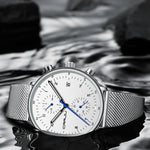 CRRJU Herrenuhr Luxus – Militär, Edelstahl, Datum, Wasserdicht, Quarz - flohmarkt-deutschland.shop