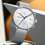 CRRJU Herrenuhr Luxus – Militär, Edelstahl, Datum, Wasserdicht, Quarz - flohmarkt-deutschland.shop