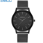 CRRJU Kalander business Mann Uhren Edelstahl Mesh-Armband Runde Mode Sport Quarz Armbanduhren für Männer Relogio Masculino - flohmarkt-deutschland.shop