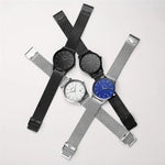 CRRJU Kalander business Mann Uhren Edelstahl Mesh-Armband Runde Mode Sport Quarz Armbanduhren für Männer Relogio Masculino - flohmarkt-deutschland.shop