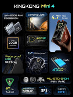 Cubot KingKong Mini 4 Outdoor Smartphone IP68 48MP 256GB 4G NFC - flohmarkt-deutschland.shop