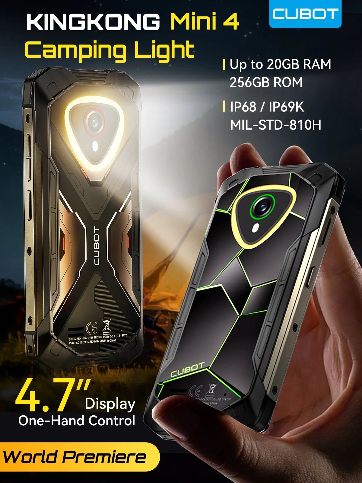 Cubot KingKong Mini 4 Outdoor Smartphone IP68 48MP 256GB 4G NFC - flohmarkt-deutschland.shop