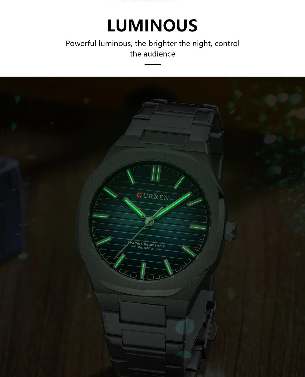 CURREN 8456 Business Quartz Stainless Steel Strap Watch Square Dial Casual Style Wristwatch with Waterproof Function - flohmarkt-deutschland.shop