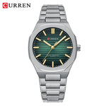 CURREN 8456 Business Quartz Stainless Steel Strap Watch Square Dial Casual Style Wristwatch with Waterproof Function - flohmarkt-deutschland.shop