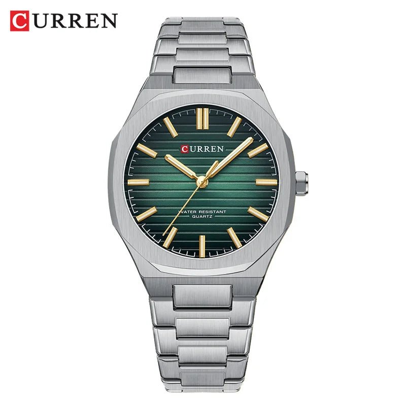 CURREN 8456 Business Quartz Stainless Steel Strap Watch Square Dial Casual Style Wristwatch with Waterproof Function - flohmarkt-deutschland.shop