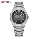CURREN 8456 Business Quartz Stainless Steel Strap Watch Square Dial Casual Style Wristwatch with Waterproof Function - flohmarkt-deutschland.shop