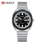 CURREN 8473 NEW Luxury Round Water-Resistant Quartz Watch, Dual-Calendar Watch with Stainless Steel Strap - flohmarkt-deutschland.shop