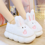 Cute Rabbit Damen Plüsch Hausschuhe - Rutschfeste Sohle Weicher Plüsch Wärme Und Angenehmer Halt Für Zuhause - flohmarkt-deutschland.shop