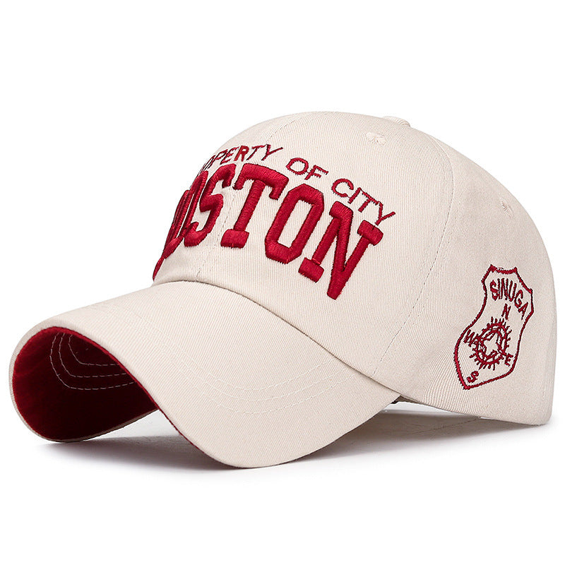 Korean Style Multi-Color Sun Baseball Cap with Embroidery