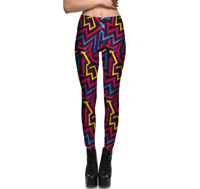 Colorful Arrow Digital Print Yoga Leggings