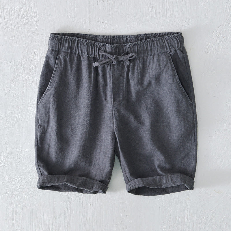 Men's Casual Loose Cotton Linen Shorts for Summer