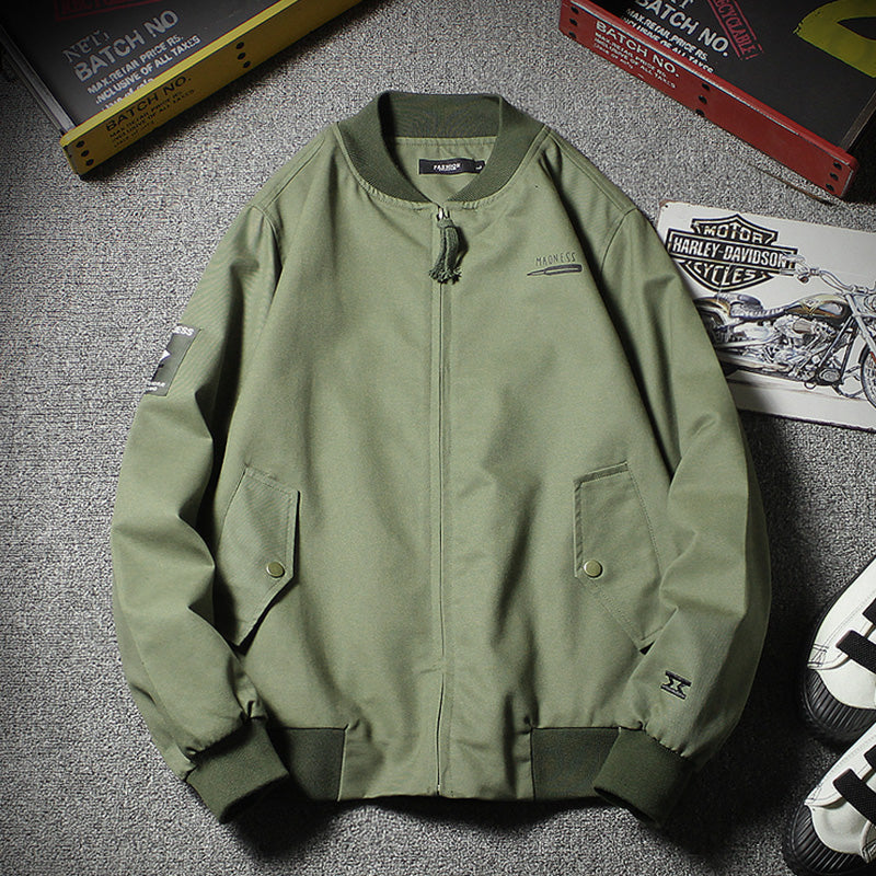 Men's Pilot Jacket Baseball Style for Spring and Autumn