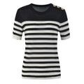 French Style Women's Color-Block Knitted Top & Skirt Set