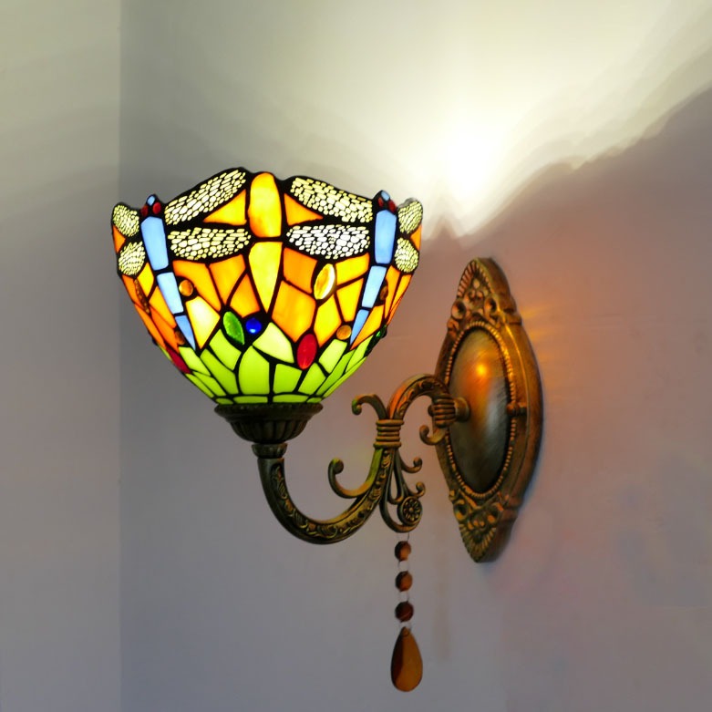 Tiffany-Stil Europäischer Kristall-Wandleuchter