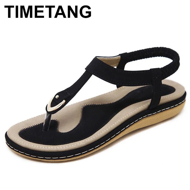 Damen Böhmen Sandalen Flip-Flops flach bequem Sommer Strand - flohmarkt-deutschland.shop
