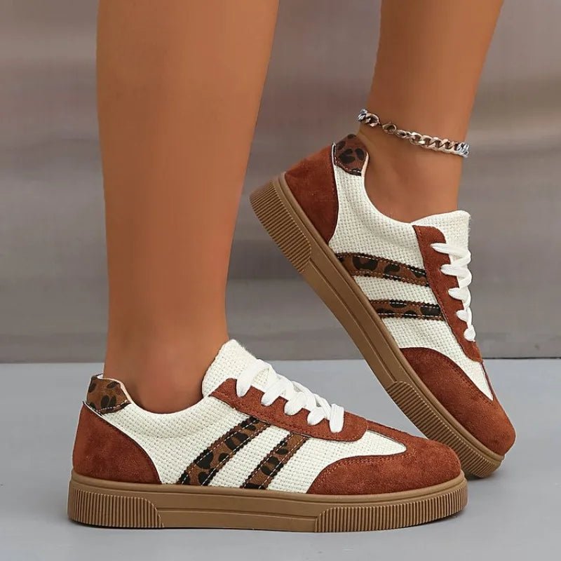 Damen Casual Sneakers Trendige Neue Mode Leichte Freizeitschuhe für Outdoor-Spaziergänge Bequeme Rutschfeste Flache Turnschuhe - flohmarkt-deutschland.shop