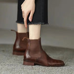 Damen Chelsea Boots 2026 – Retro-Schnürstiefel, niedriger Absatz, große Größen - flohmarkt-deutschland.shop