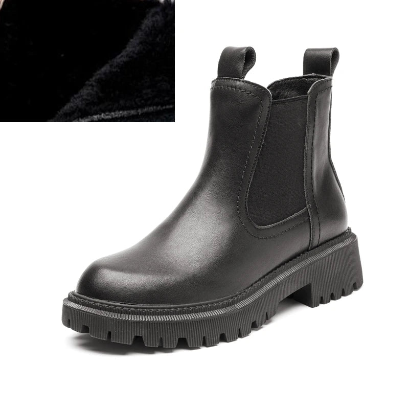 Damen Chelsea Boots aus Echtleder – Retro Stiefeletten für Herbst & Winter - flohmarkt-deutschland.shop
