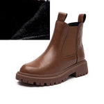 Damen Chelsea Boots aus Echtleder – Retro Stiefeletten für Herbst & Winter - flohmarkt-deutschland.shop