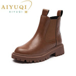 Damen Chelsea Boots aus Echtleder – Retro Stiefeletten für Herbst & Winter - flohmarkt-deutschland.shop