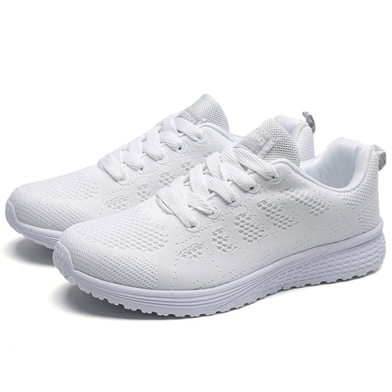 Damen Classic Sneaker – weiße Turnschuhe für Sport, Gym & Freizeit - flohmarkt-deutschland.shop