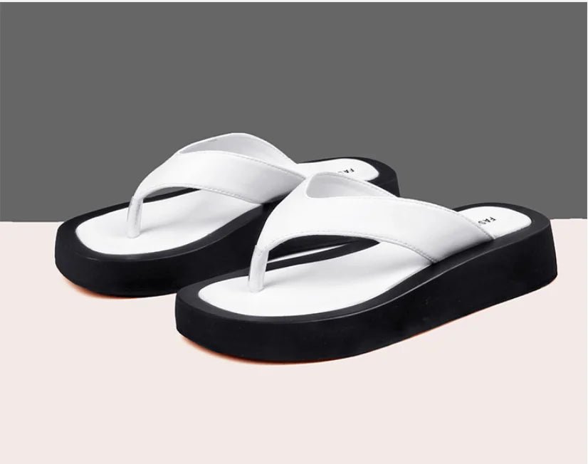 Damen Echtleder Flip-Flops – rutschfeste Outdoor-Strandpantoffeln für den Sommer - flohmarkt-deutschland.shop