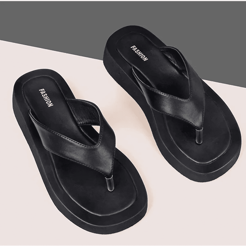 Damen Echtleder Flip-Flops – rutschfeste Outdoor-Strandpantoffeln für den Sommer - flohmarkt-deutschland.shop