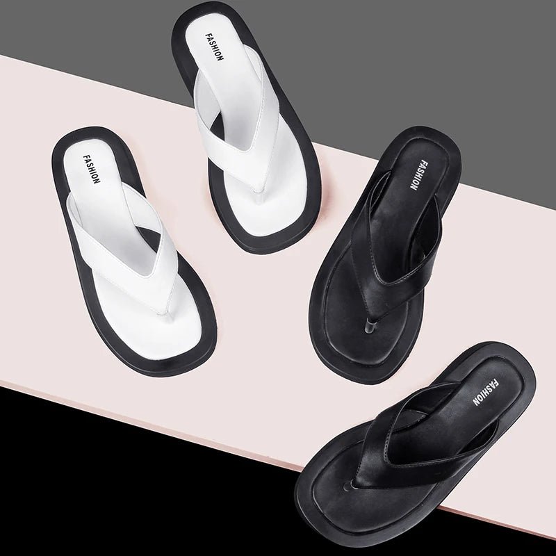 Damen Echtleder Flip-Flops – rutschfeste Outdoor-Strandpantoffeln für den Sommer - flohmarkt-deutschland.shop