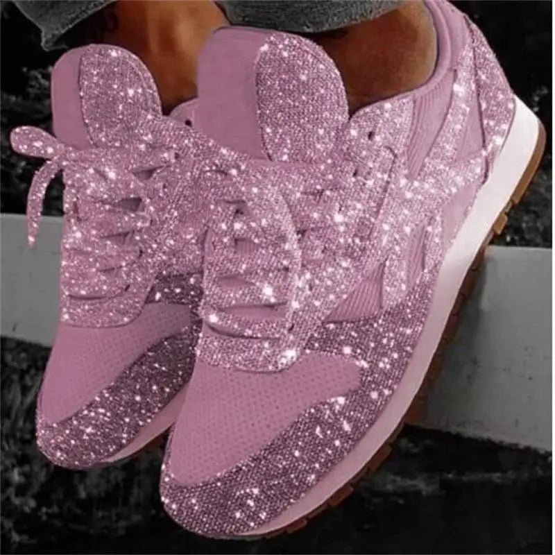 Damen Glitzer-Sneaker 2026 – Chunky Plateau-Schuh mit Glitzereffekt - flohmarkt-deutschland.shop