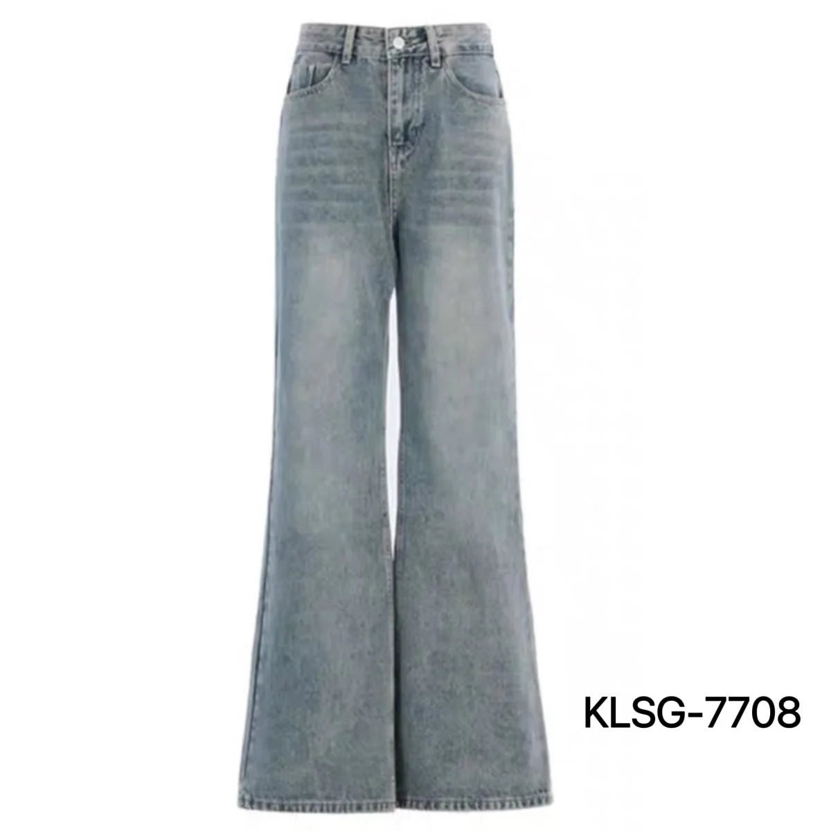 Damen High-Waist Schlagjeans im amerikanischen Retro-Stil – Lässige Denim-Hose im Hot-Girl-Look, vielseitig für den Alltag - flohmarkt-deutschland.shop