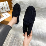Damen Lammwolle Mokassins – warme Plüsch-Loafer & Schnee-Boots für den Winter - flohmarkt-deutschland.shop
