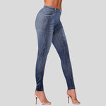 Damen-Leggings ohne Denim-Optik, hohe Taille, Hüftlifting-Yogahose, modische, sexy Freizeithose, einfarbig, hochelastisch, weich zu tragen - flohmarkt-deutschland.shop