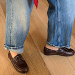 Damen Loafers Wildleder Slip-on Mokassins flach & bequem - flohmarkt-deutschland.shop