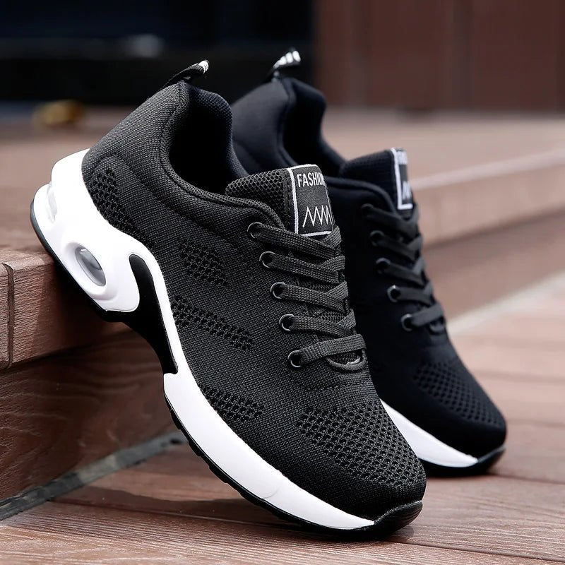 Damen Plateau Sneaker atmungsaktiv Mesh Laufschuhe - flohmarkt-deutschland.shop