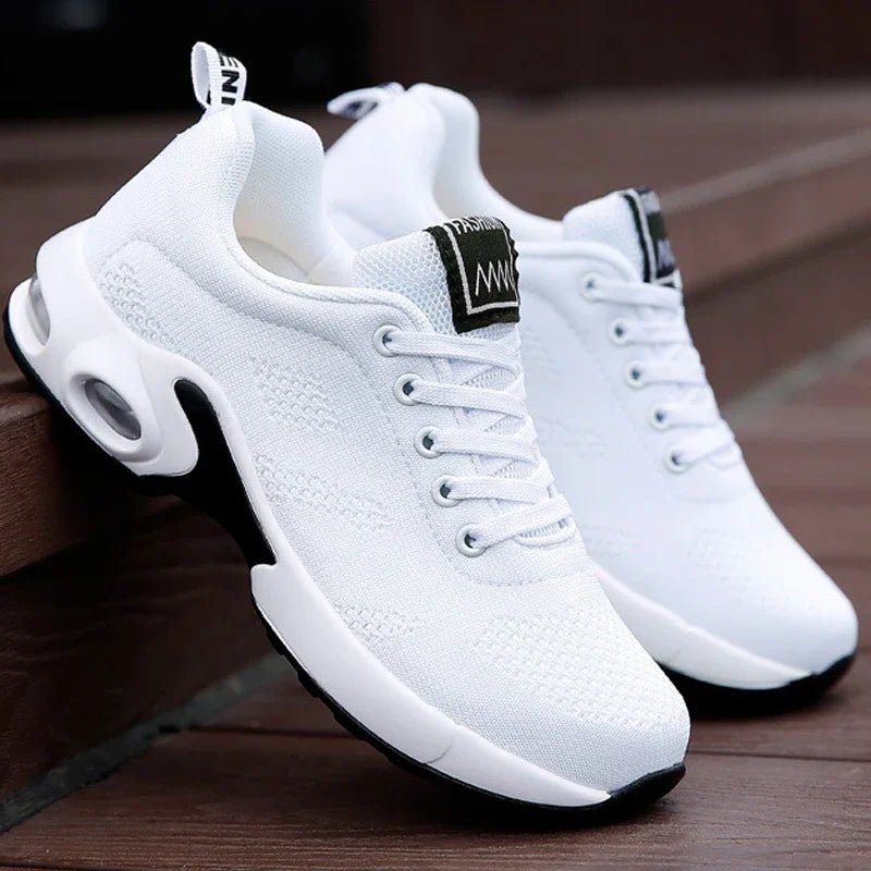 Damen Plateau Sneaker atmungsaktiv Mesh Laufschuhe - flohmarkt-deutschland.shop