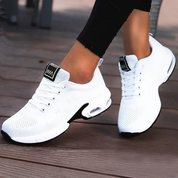 Damen Plateau Sneaker atmungsaktiv Mesh Laufschuhe - flohmarkt-deutschland.shop