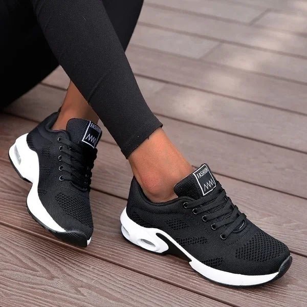 Damen Plateau Sneaker atmungsaktiv Mesh Laufschuhe - flohmarkt-deutschland.shop