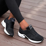 Damen Plateau Sneaker atmungsaktiv Mesh Laufschuhe - flohmarkt-deutschland.shop