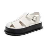 Damen Römersandalen 2026 – geschlossene Zehenpartie, dicke Sohle, gewebt - flohmarkt-deutschland.shop