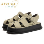 Damen Römersandalen 2026 – geschlossene Zehenpartie, dicke Sohle, gewebt - flohmarkt-deutschland.shop