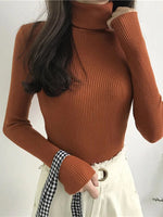 Damen Rollkragenpullover 2026 Herbst Winter Oberteile Koreanischer Slim-Fit Damen Pullover Strickpullover Pull Femme Hiver Truien - flohmarkt-deutschland.shop
