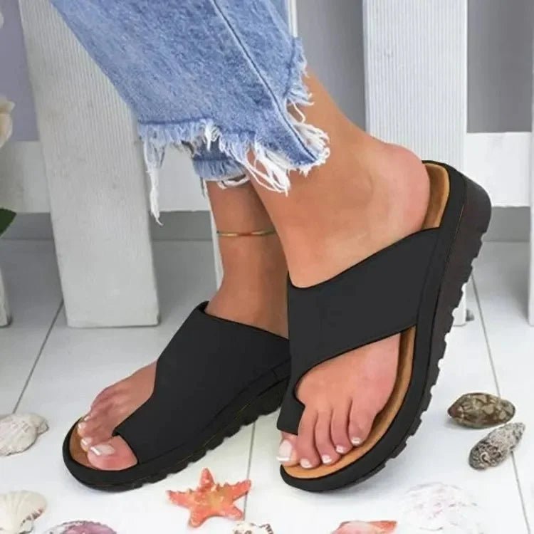 Damen Sandalen Leder atmungsaktiv Slip-on Sommer - flohmarkt-deutschland.shop